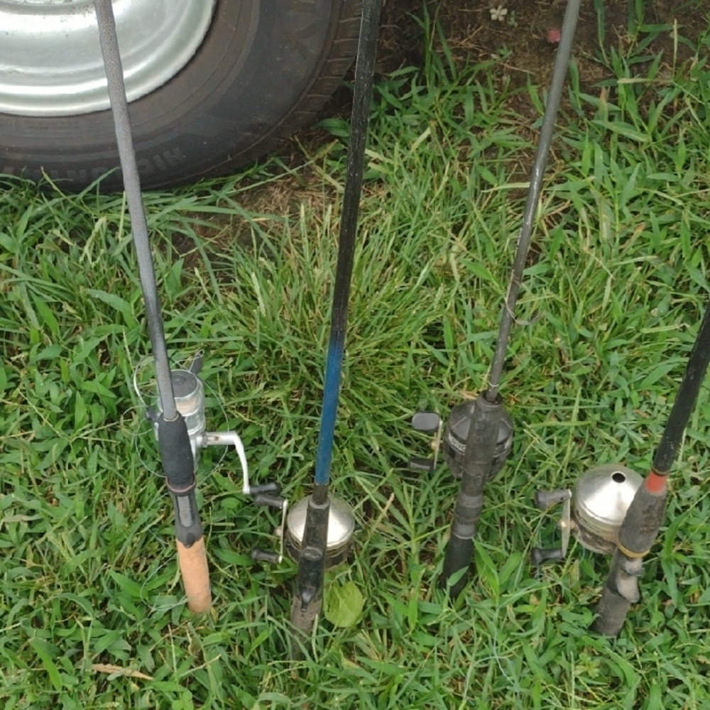 Set of Fishing Rods with Reels(4)